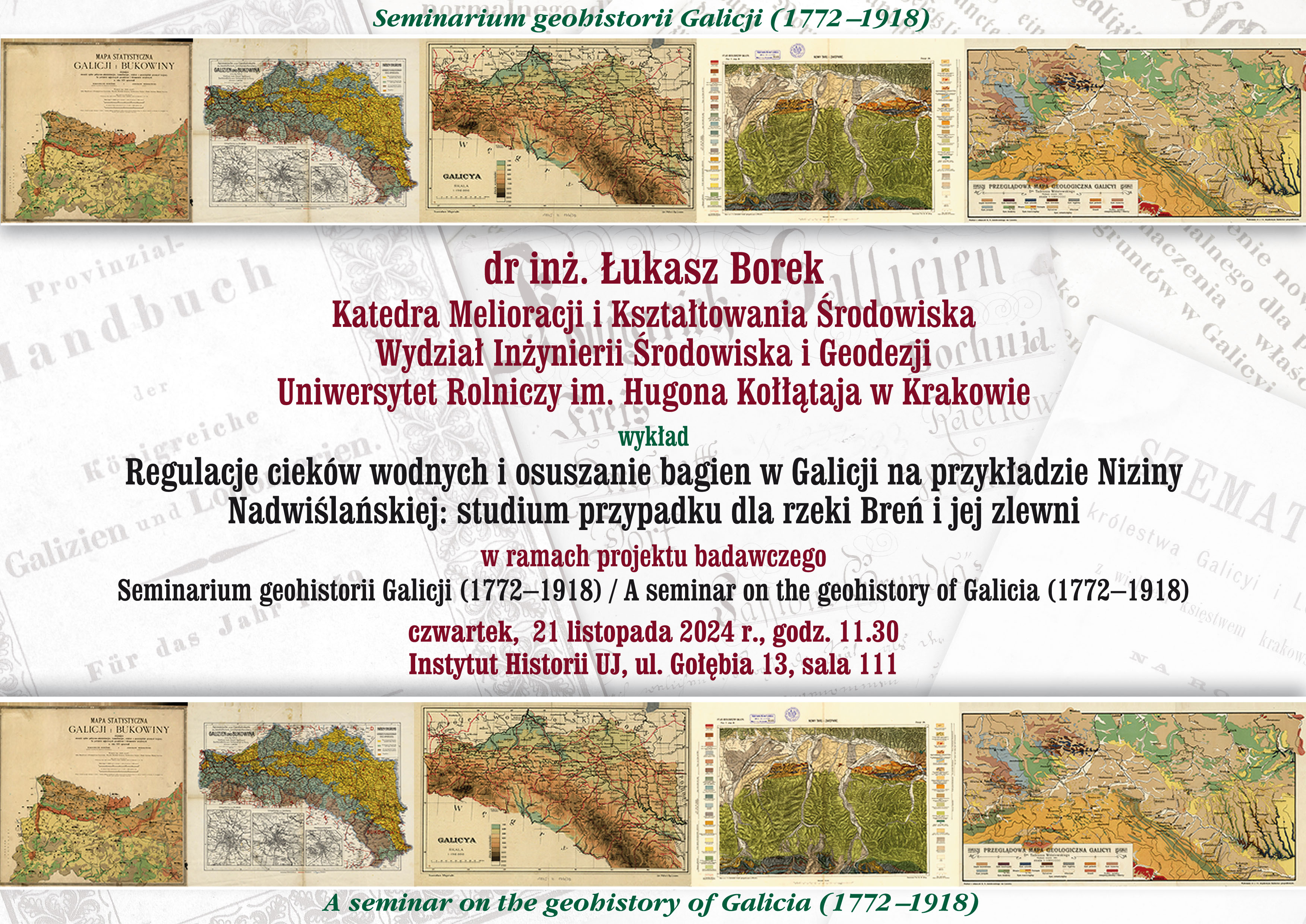 Zaproszenie na wykład dr. inż. Łukasza Borka